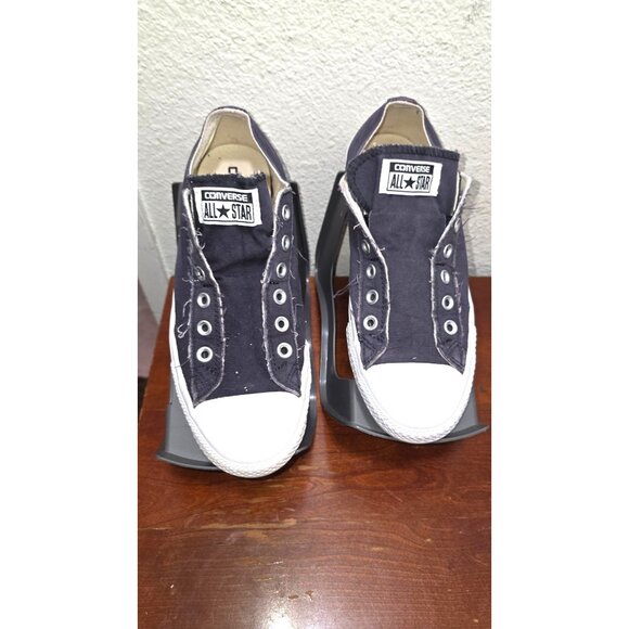 Converse All Star Unisex Low-Top Navy Canvas Sneakers Black White Size 9 W / 7 M - Picture 2 of 8